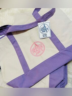 Trader Joes 1pc Large Lavander Tote